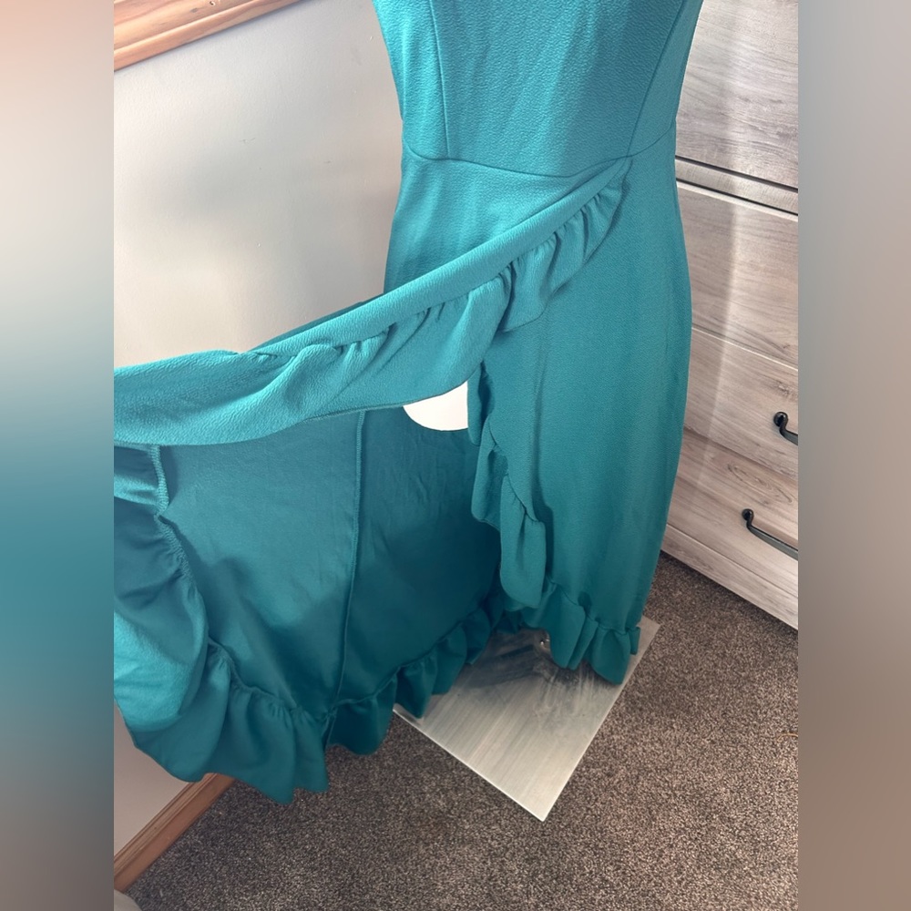 Green Ruffle Dress - Picture 2 of 4